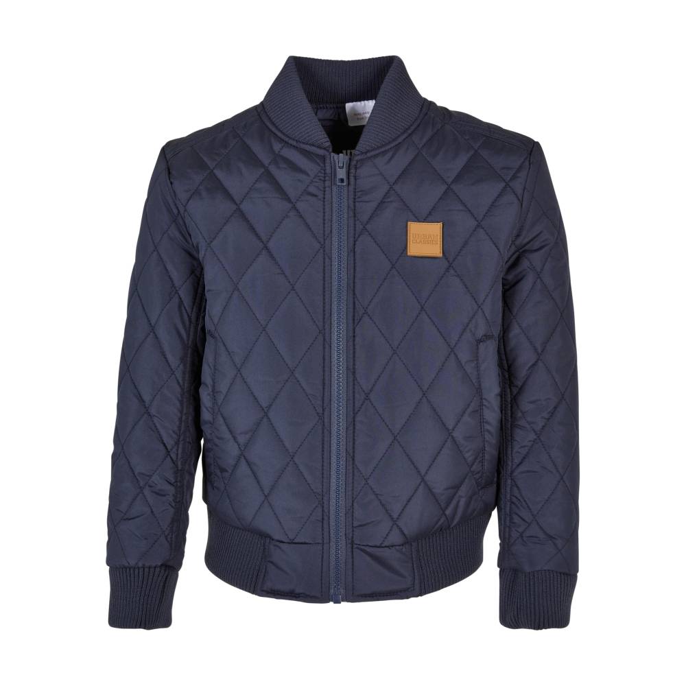 Urban Classics - Boys Diamond Quilt Nylon Kinder Jacket - Donkerblauw